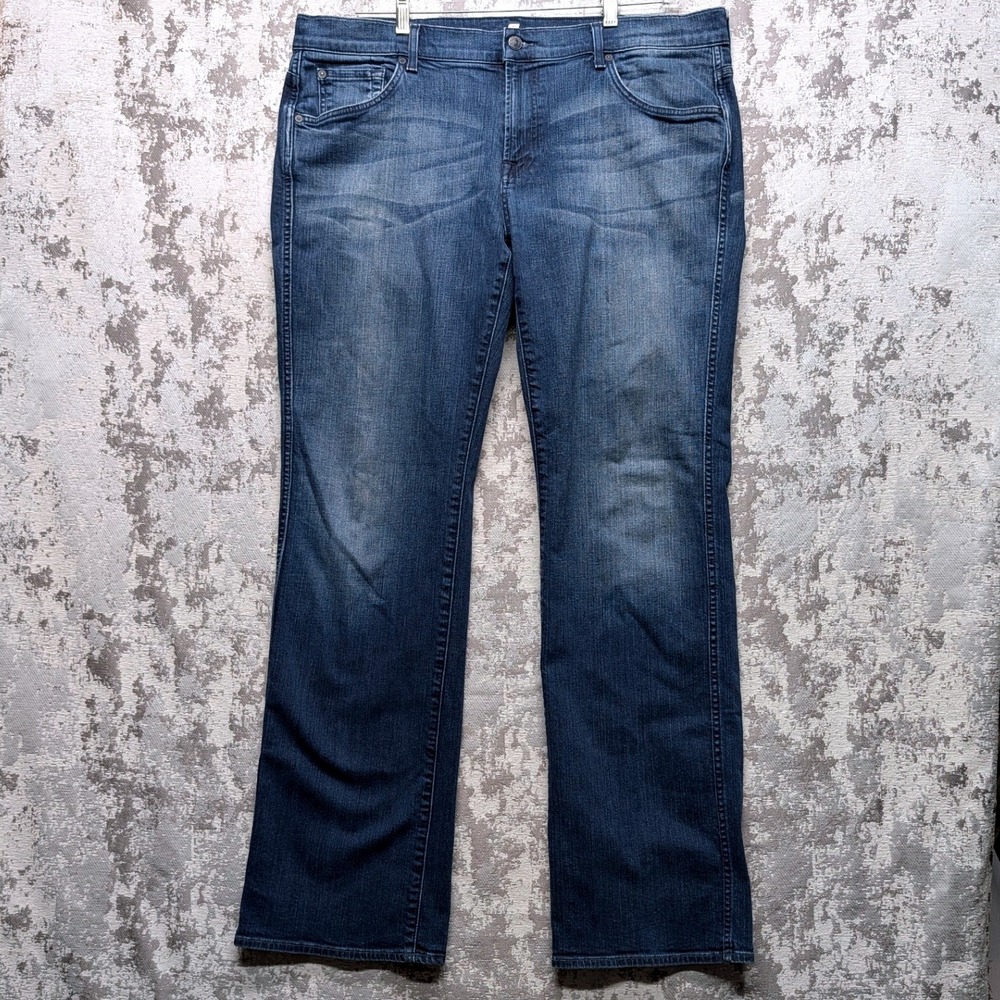 7 For All Mankind A Pkt Bootcut Jeans Mens 40x34 Blue Medium Wash ATA530802